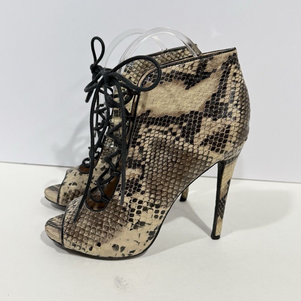 ZiGi Soho Martyr Women's Faux Leather Zipper Stiletto Ankle Boots Size 8 snake - Picture 6 of 16